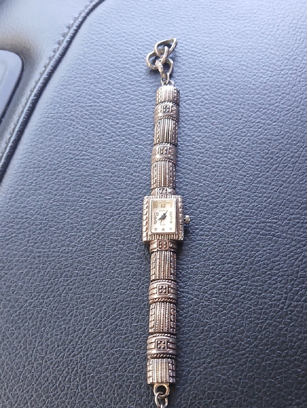 Geneva Silver-Tone Elite Women's Bracelet Watch